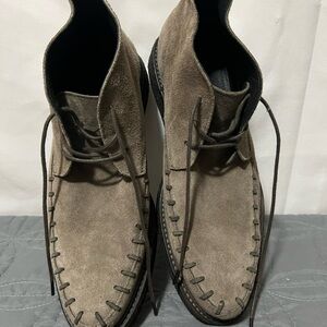 Allsaints Men’s Taupe Suede Moccasin Style Boots Brand New Size 10